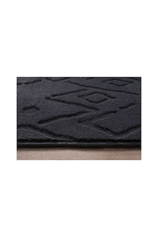 Plato Halı Opqo İskandinav Premium Yıkanabilir Polyester Kaymaz Taban Antrasit Halı