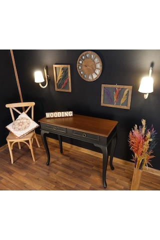 Wooding 120 Cm Çekmeceli Masif Siyah Ceviz Dresuar (548589655) Siyah