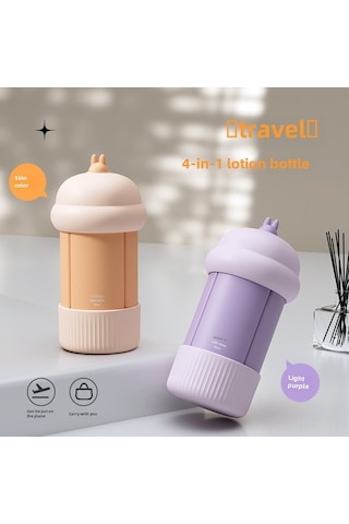 Reedark Seyahat Silikon Kozmetik Dolum Flakon Seti 4'lü - Şampuan, Losyon, Duş Jeli Taşınabilir Leakproof Canavar Tavşanı Renkli Diğer