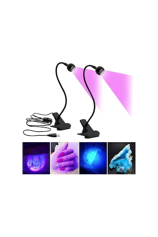 Tırnak Sanatı Araçları Led Ultraviyole Işıklar Işık Masa Lambası Klipsli Metal Tüp Lamba Esnek Usb Mini Uv Jel Çok Renkli