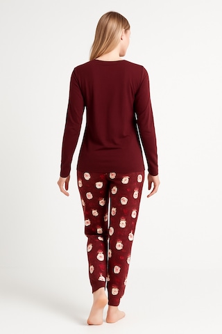 Mutlu City Kadın Yumuşak Doku Termal Pijama Takımı 42050 Vişne Çürüğü