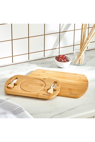 Lily Bamboo 2'li Pro Kesme Ve Sunum Tahtası Çok Renkli