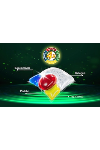 Tems 4 Etkili Bulaşık Makinesi Kapsül Deterjanı 2x 36'lı