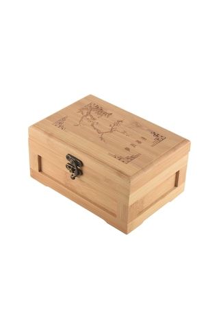 Soulader Bambu Organik Prenses Mücevher Kutusu Büyük Boy Şık Ve Dayanıklı Aksesuar Saklama Kutusu Diğer