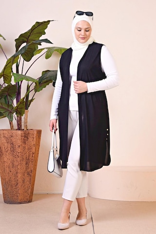 Uzun Buyuk Beden Yelek Kadin Hermevsim 001