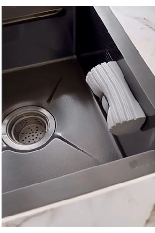 Bulaşık Süngeri Tutacağı Evye Düzenleyici Telli Bulaşık Süngeri Tutucu Askı 2 Adet Siyah