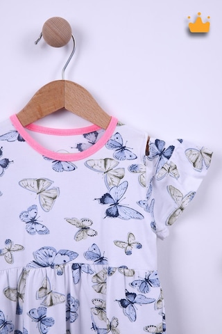Babyhola Kız Bebek Bayramlık Kelebek Baskılı Elbise 947235 001