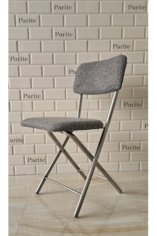 Relaks Katlanır Gri Sandalye Gri - Krom