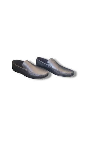 Growish Ge0186 Hakiki Esnek Yumuşak Deri Comfort Tokasız Ayakkabı Siyah