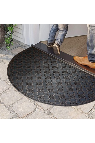 Kırmızı Welcome Yazılı Toz Ve Çamur Sıyırıcı Kauçuk Kapı Önü Pasp