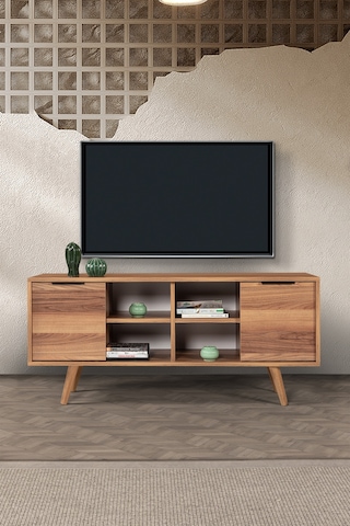 3320 Sina 130 Cm Ahşap Ayaklı , Metal Kulplu Tv Ünitesi , Söğüt , Tv Sehpası , Salon Diğer