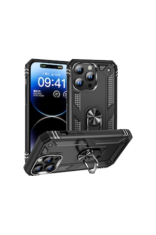Apple Uyumlu iPhone 15 Pro Vega Kılıf siyah Siyah