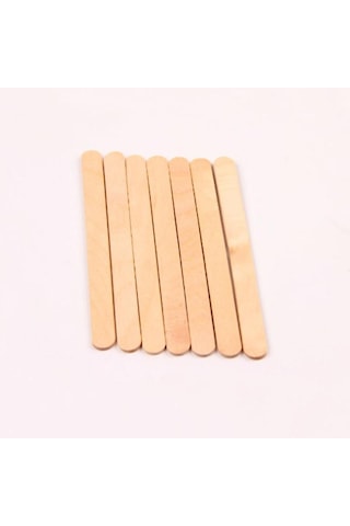 Homyl 50 Adet Düz Ahşap Çubuk Dondurma Çubukları Dıy 114x10x2mm