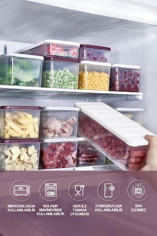Selka Home 2 Adet 2 Lt. Nora Organizer Buzdolabı Buzluk Düzenleyici Saklama Kabı