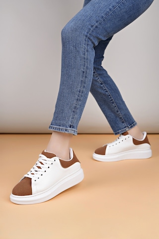 Luis A Costa Lc109 Beyaz Taba Süet Kadın Sneaker Renkli