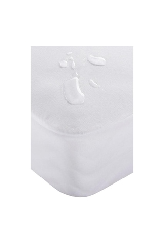 Evony 160x200+30 Cm Çift Kişilik Sıvı Geçirmez Fitted Alez Micro Yatak Koruyucu Beyaz