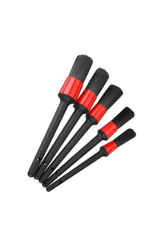 Samdoo 10 Parça Otomobil Temizlik Seti: 5 Adet Detay Fırçası, 3 Adet Tel Fırçası Ve 2 Adet Klima Vantiliyon Fırçası - Siyah Ve Yeşil Kombinasyon