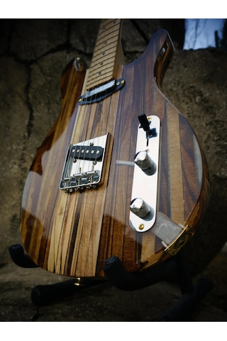 Elektro Gitar Telecaster Custom Epoksi & Yıllanmış Ağaç Kişiye Özel Natural