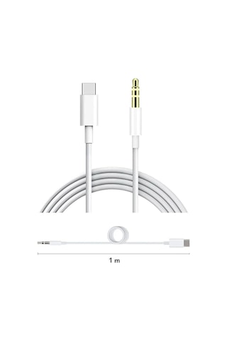 Type-c To 3.5 Mm Aux Audio Kablo Araç İçi Uyumlu Aux Kablosu Araç İçi Dönüştürücü