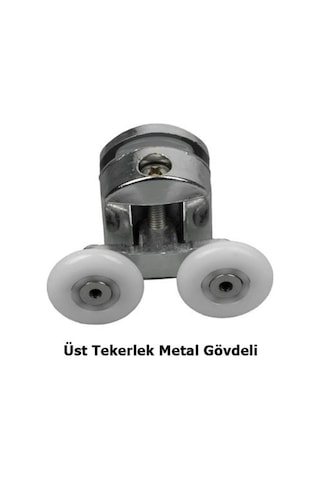 Duşakabin Tekerleği Rulman Metal Gövde 8 Li Set Teker Çapı 24 Mm Krom