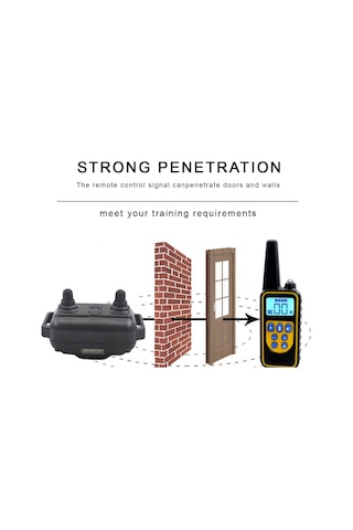 Hallow-köpek Eğitim Yaka Köpek Şok Yaka Uzaktan 800 Metre,siyah