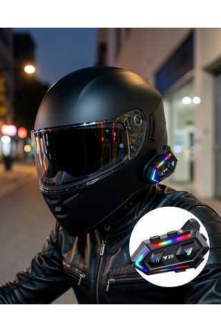 Intercom Ipx6 Su Geçirmez 1000m Bağlantı 1000mah Rgb Işıklı
