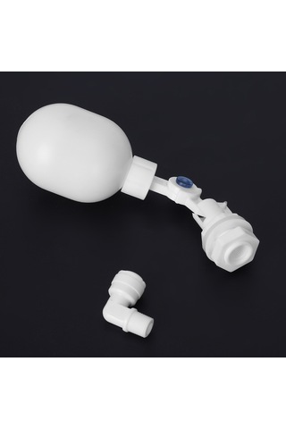 Vkemall Akvaryum Ve Ro Dı Sistemleri İçin Minyatür Plastik Ayarlanabilir Otomatik Doldurma Levha Valfi 3/8" Bsp, 1/4" Bağlantı, Toksiksiz