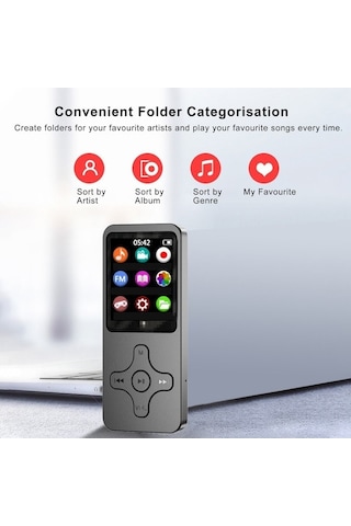 Trendooze Mp4 Mp3 İle İle Hoparlör Hallow-32gb Ekran,kırmızı Dijital Çalar Bt4.0 Beyaz & As