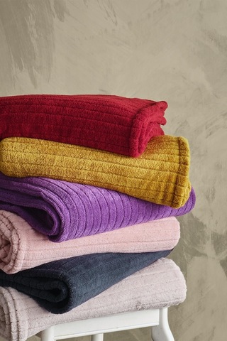 Zeynep Tekstil Cotonila Comfy Çizgili Wellsoft Tv Battaniyesi Antrasit 110 x 180