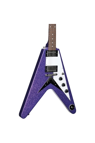 Epiphone Exclusive Flying V Elektro Gitar Purple Sparkle