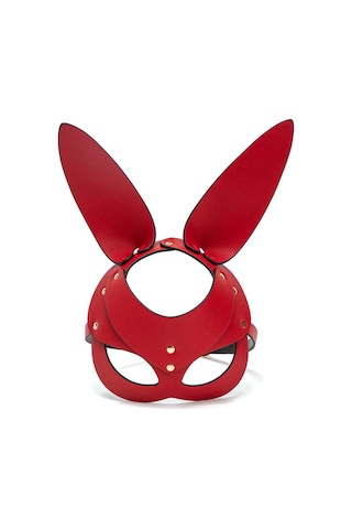 Zaga Oyun Deri Tavşan Maske Kırmızı Çok Renkli