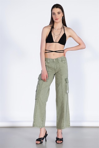 Bpf Normal Bel Wide Leg Kargo Pantolon-haki Haki