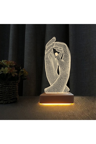 Aşk El Ele 3D Tasarım Led Gece Lambası Sevgiliye Hediye Lamba Aşk El Ele 3D Tasarım Led Gece Lambası Sevgiliye Hediye Lamba