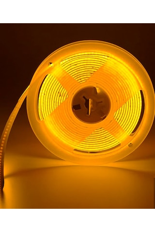 12v Cob Şerit Led Amber Işık - Metrede 360 Led - 5 Metre 5 METRE