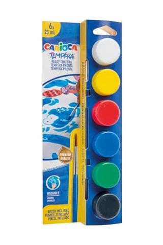 Tempera Suluboya Süper Yıkanabilir Fırçali 6 25 Ml 6 Renk Karışık Genel