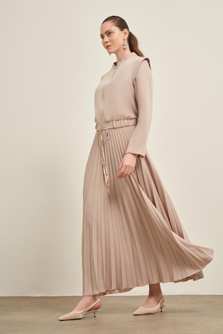 FTZ Women Ftz Plise Etekli Takım Beige 31024 Beige Bej