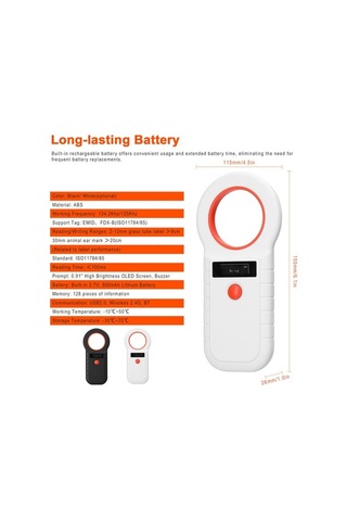 Ebitda Bt Bağlantılı Oled Ekranlı Mikroçip Okuyucu - Hızlı Tarama, Uzun Pil, Kullanıcı Dostu Tasarım