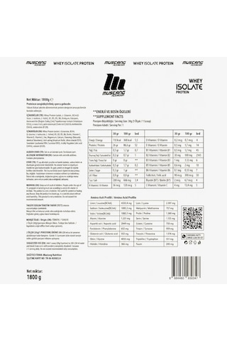 Mustang Nutrition Whey Isolate Protein Tozu 1800 Gr 60 Servis Çilek + Shaker + Protein Kahve Hediyeli Çilek Aromalı