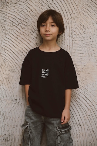 Oh La La Koala Siyah Bisiklet Yaka Oversize T-shirt Bebek - Çocuk SIYAH