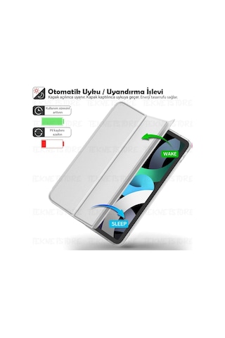 Apple Uyumlu iPad Air 6 11 Inç M2 Çip 2024 Tablet Kılıfı İnce Tasarım Smart Cover Standlı Akıllı Kapak Kılıf
