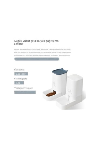 Eastmeeetwest 2 Parçalı Otomatik Evcil Hayvan Yemek Ve Su Kabı Seti