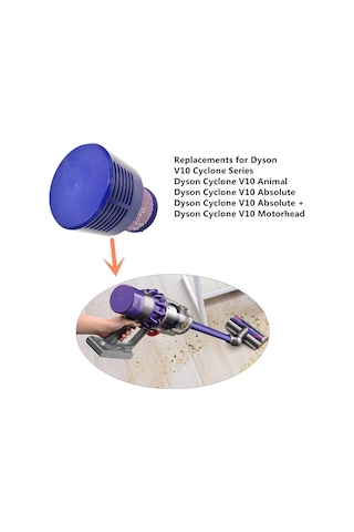 Dyson V10 Uyumlu Şarjlı Süpürge Yıkanabilir Filtre