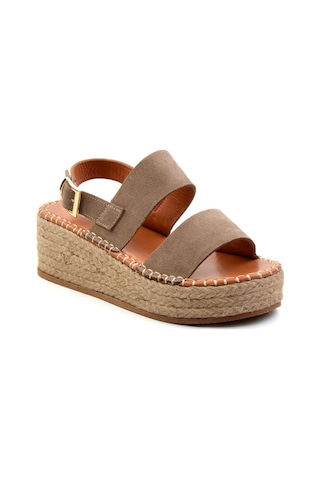 Bambi Vizon Leather Kadın Sandalet K05666030302 Vizon