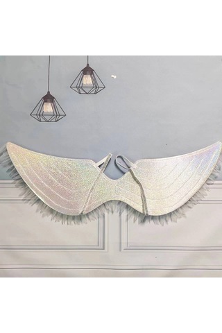 Lıcorıce Kumaş Parlayan Kanatlar Parti Dekoru-mavi