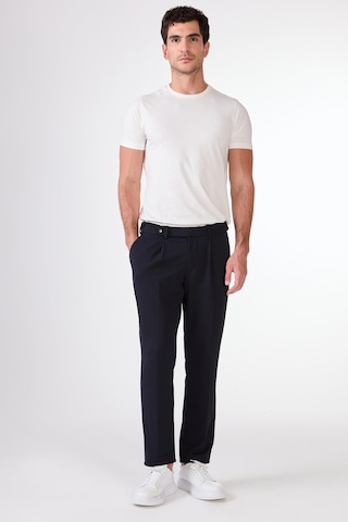 Dufy Lacivert Yan Cep Düz Renk Slim Fit Erkek Pantolon Lacivert