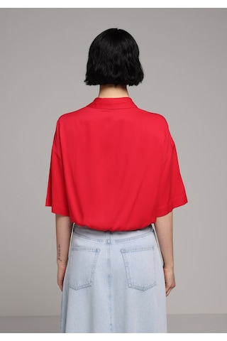 Colin's Colins Fashion Fit Shirt Neck Düz Kadın Kirmizi Kısa Kol Gömlek Cl1080562 Q1.v1 Red Kırmızı