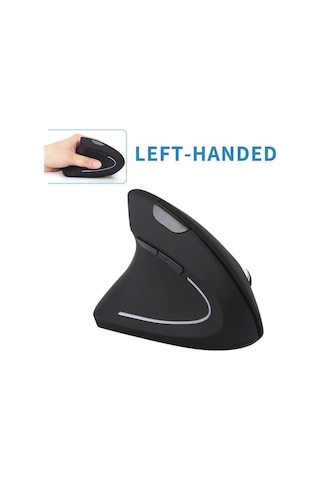Prestigegoods Çift Taraflı Kablosuz Ergonomik Sol El Oyun Farei, Usb Şarjlı, 800/1200/1600 Dpı, Geniş Uyumlu Gaming