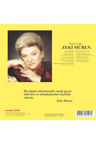 Zeki Müren - Eskimeyen Dost Plak