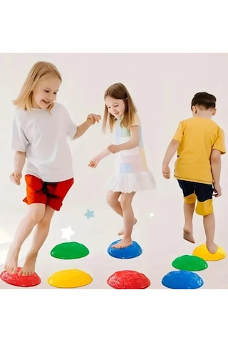 Oyun Anaokulu Eğitici Spor Oyun Gelişim Çocuk Yarım Küre Denge Koordinasyon Adası 6'lı Set