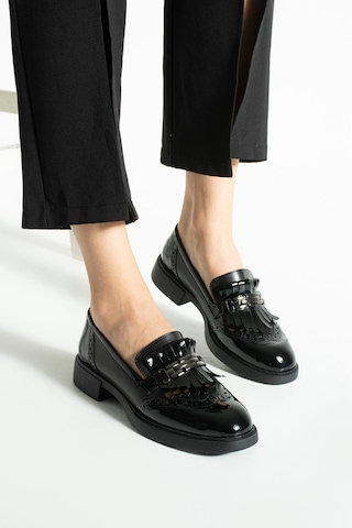 Kadın Püsküllü Günlük Loafer Corvia - Siyah Siyah